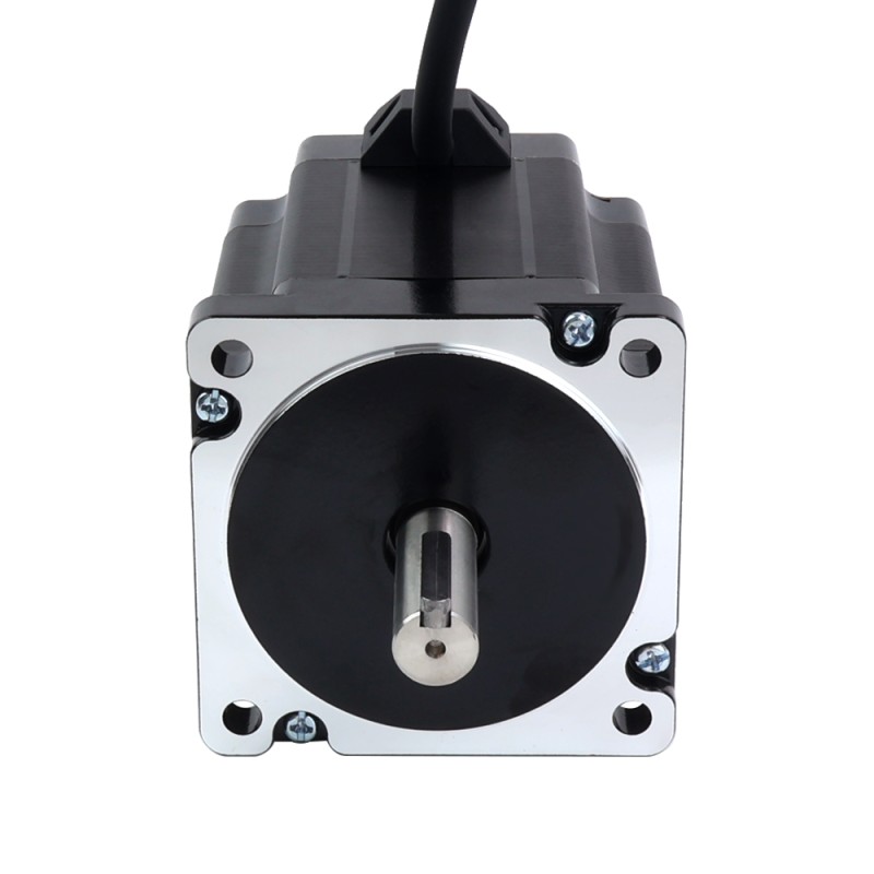 Keyway Dual Shaft Nema 34 Stepper Motor 6.8Nm(962.96oz.in) 86x86x98mm 4 Wires