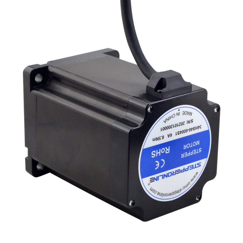 S Series Nema 34 Stepper Motor 8.5Nm(1204oz.in) 14mm Key-way Shaft 1m Cable