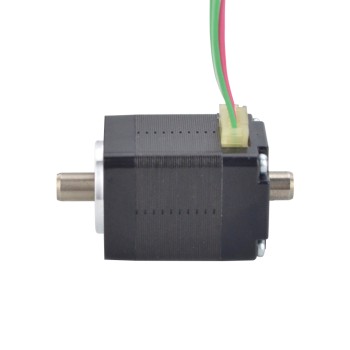 Dual Shaft Nema 8 Hollow Shaft Stepper Motor Bipolar 1.5Ncm(2.12oz.in) 0.49A 20x20x27mm