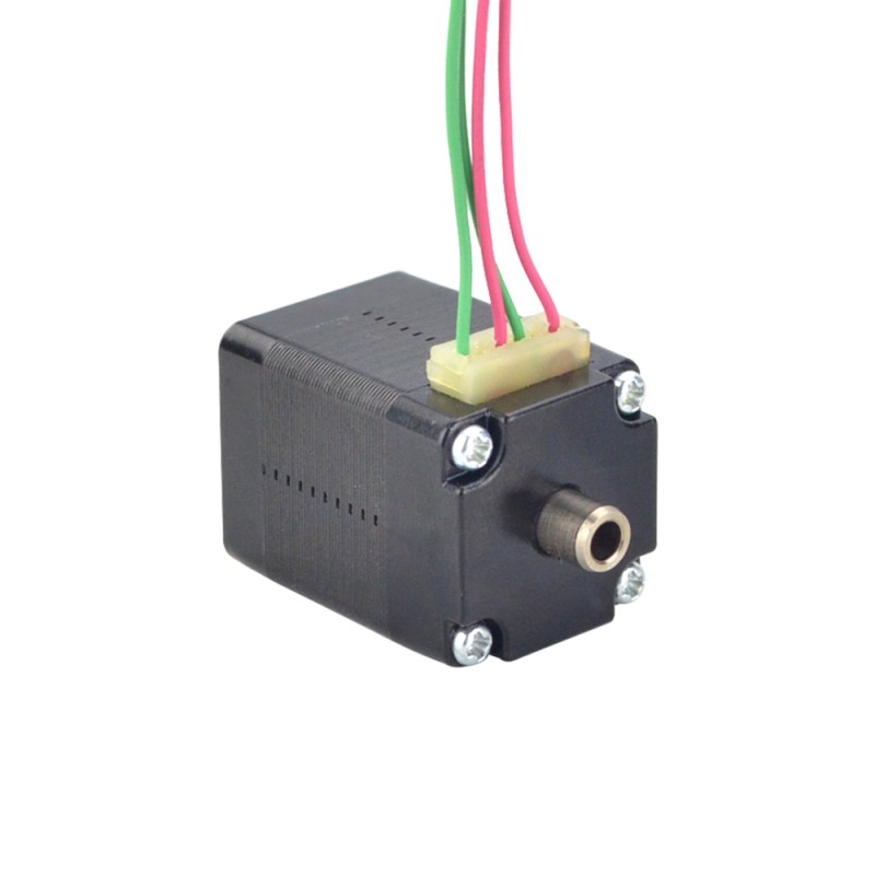 Dual Shaft Nema 8 Hollow Shaft Stepper Motor Bipolar 1.5Ncm(2.12oz.in) 0.49A 20x20x27mm