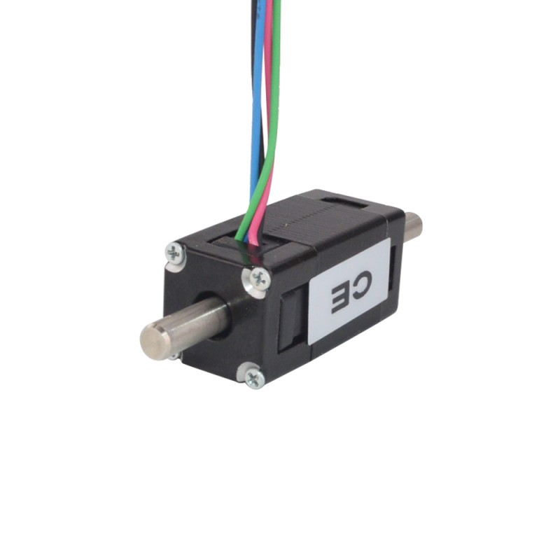Dual Shaft Nema 6 Bipolar 1.8deg 0.58Ncm(0.82oz.in) 0.3A 14x14x30mm 4 Wires